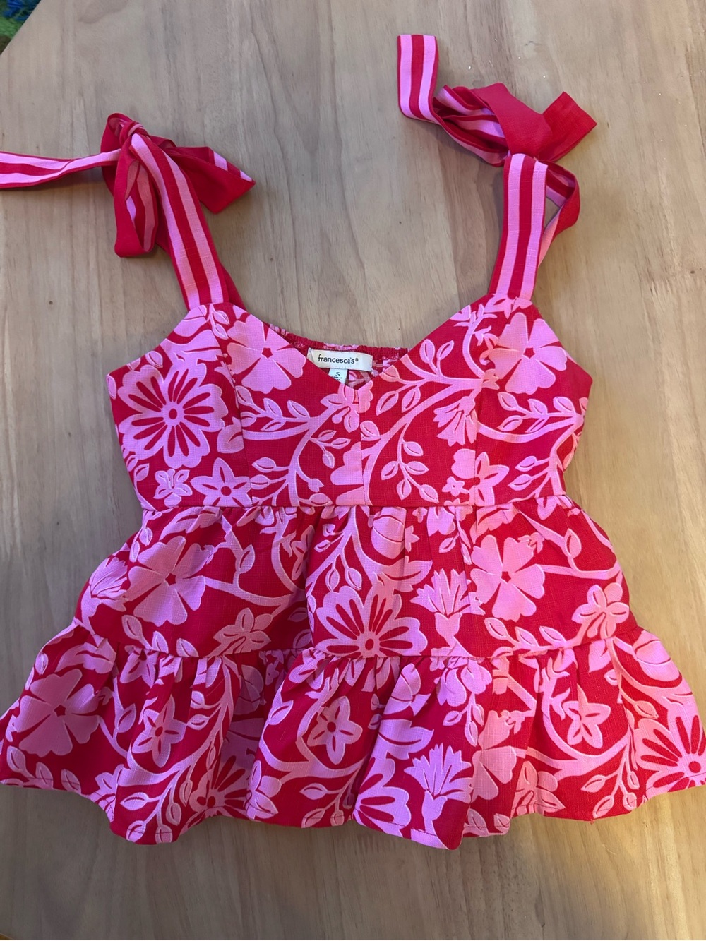 Francesca's Collections Pink & Fuchsia Floral Tie-Shoulder Tank Top for Kids